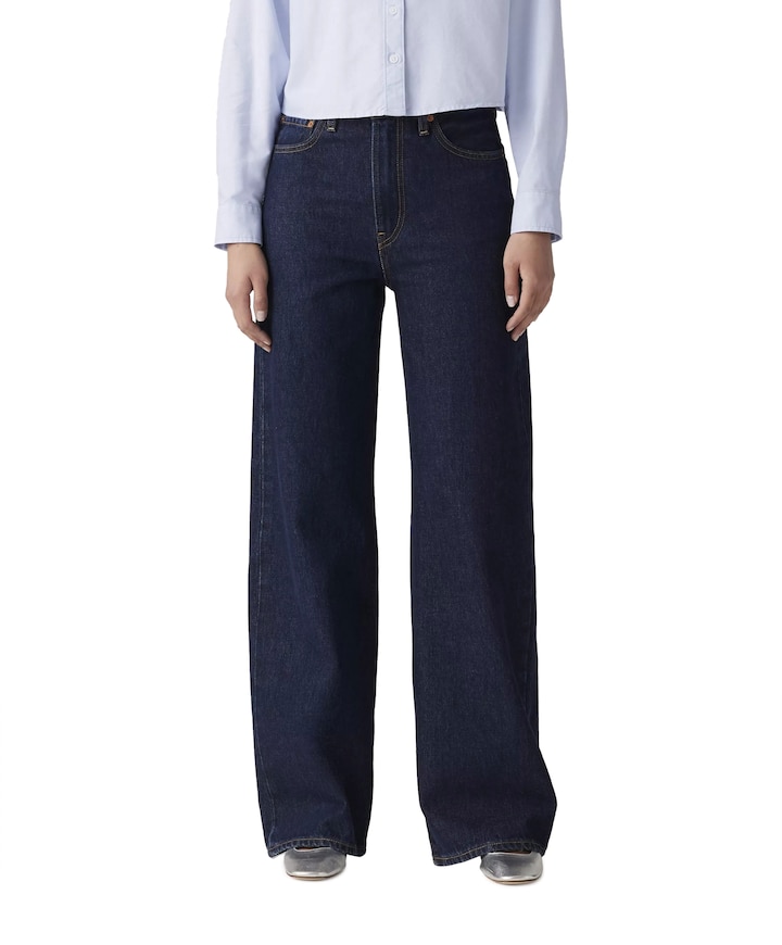RIBCAGE WIDE LEG H223 SHADED VIEW dames jeans blauw