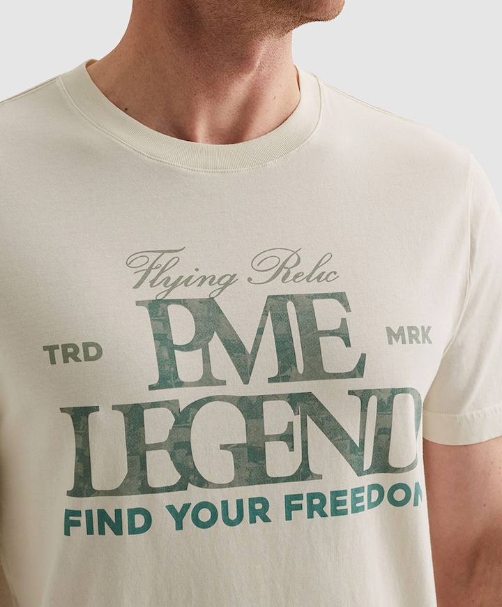 Heren T-shirt ecru