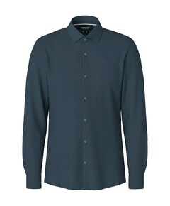 Heren overhemd lange mouw blauw