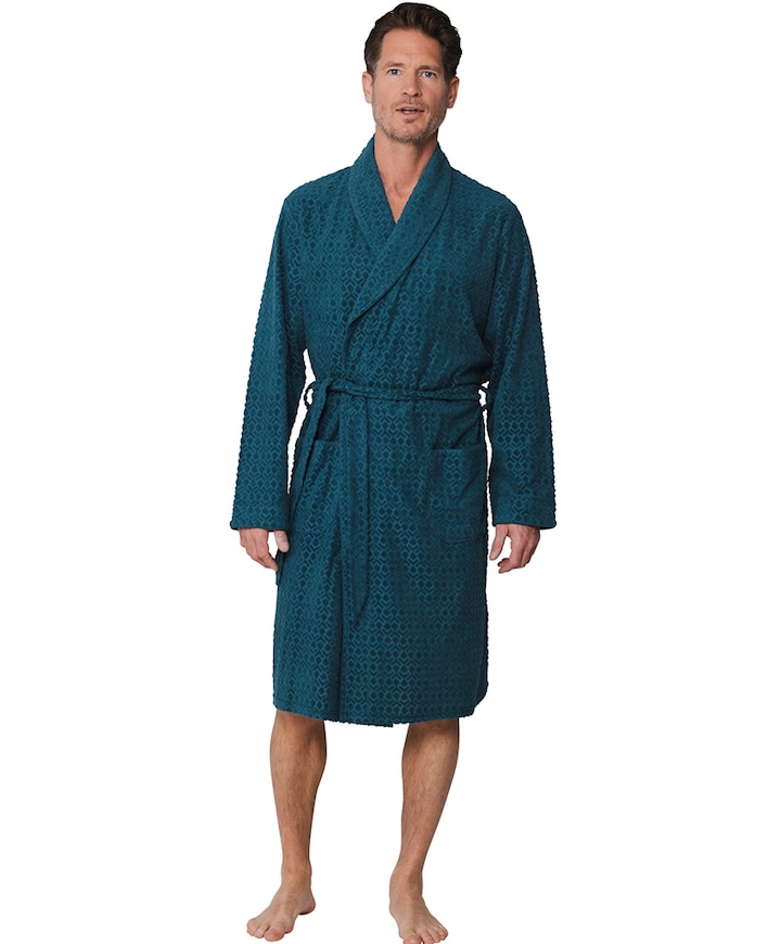 Heren ochtendjas groen