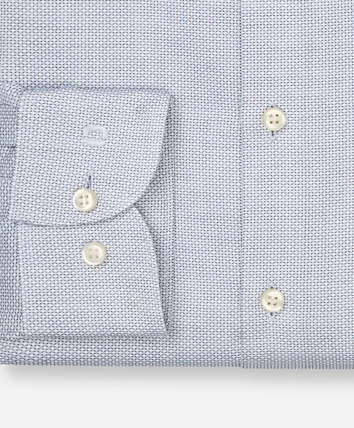 Heren overhemd lange mouw blauw