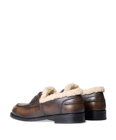 Penny Fur Loafer dames instappers bruin