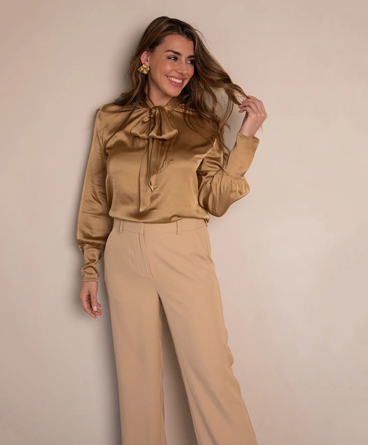 Dames blouse goud