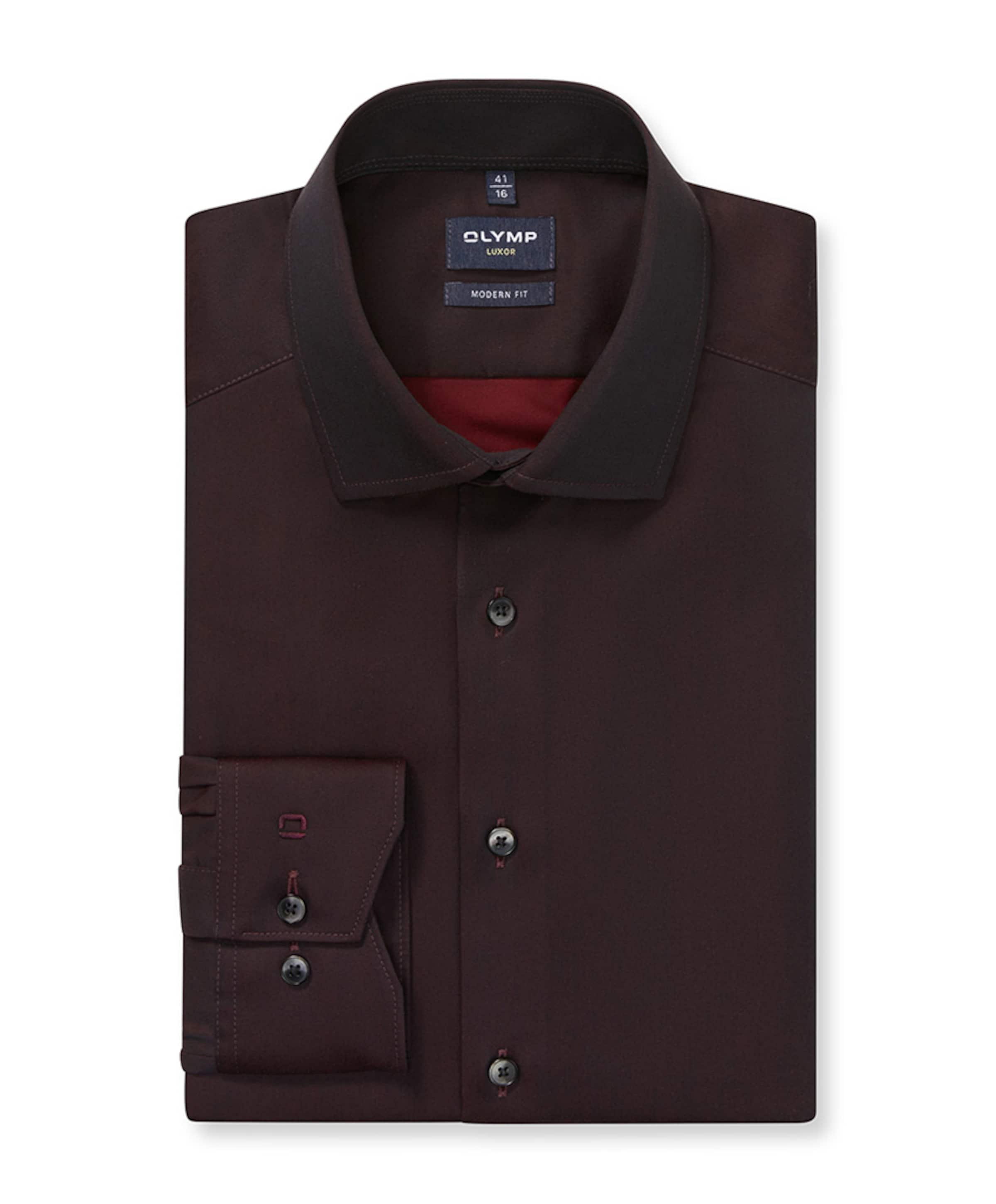 Overhemd lange mouw bordeaux