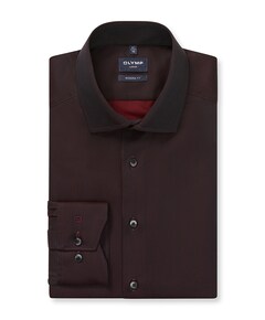 Overhemd lange mouw bordeaux