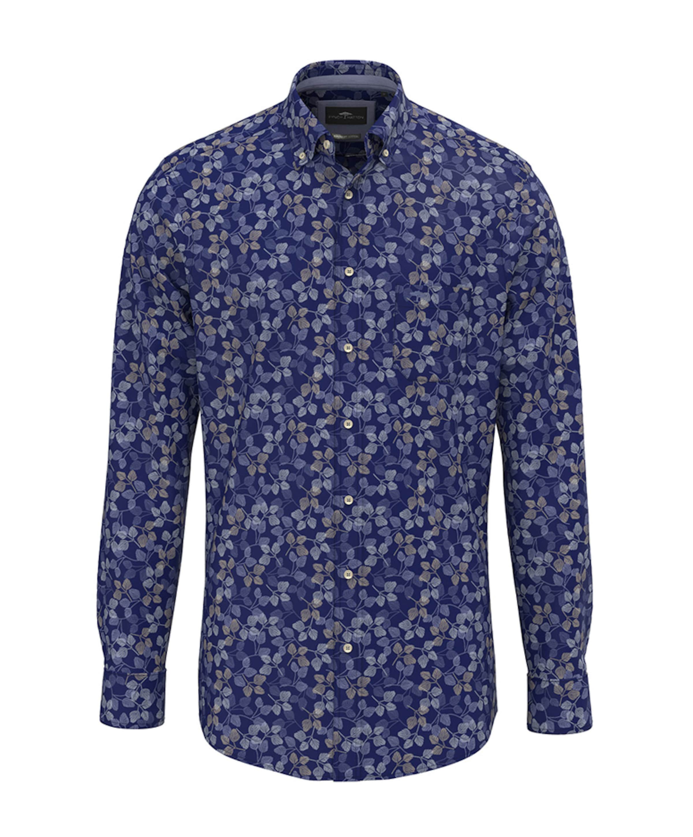 Overhemd lange mouw blauw