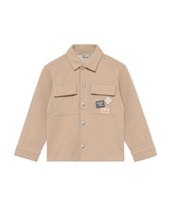 Jongens overhemd lange mouw beige