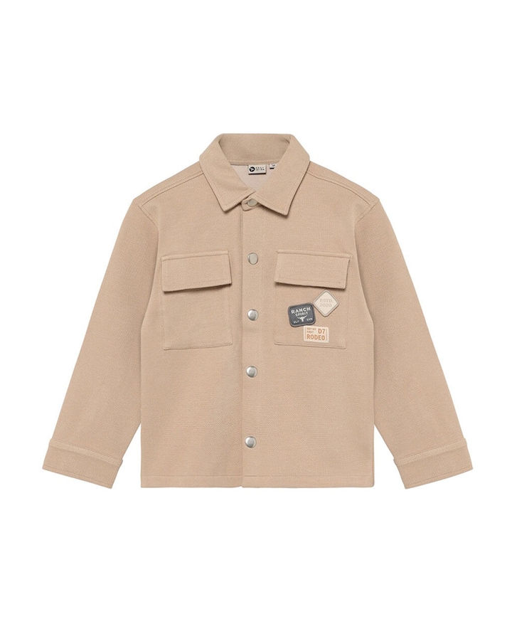 Jongens overhemd lange mouw beige