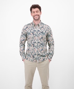 Heren overhemd lange mouw multicolor