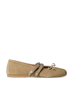 Vita dames ballerina's beige