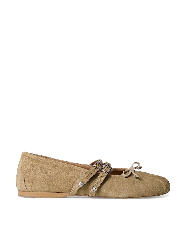 Vita dames ballerina's beige