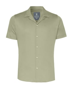 Heren overhemd korte mouw groen