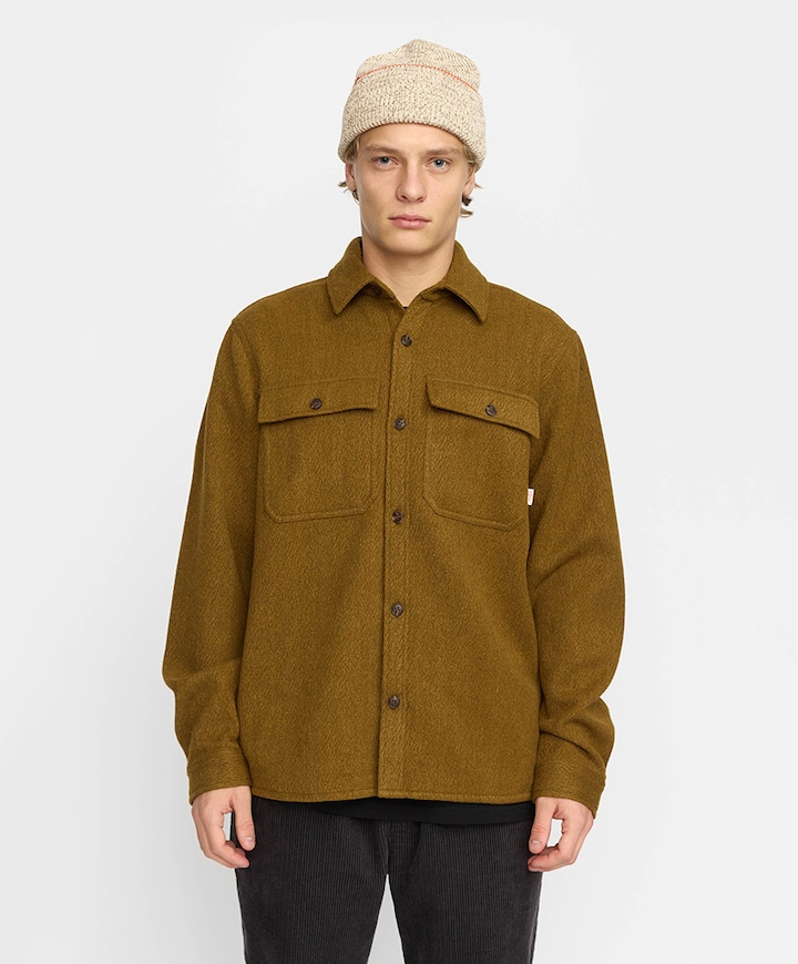 Heren overshirt bruin