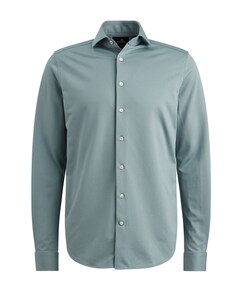 Heren overhemd lange mouw blauw