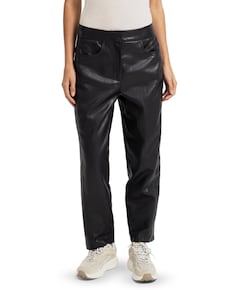 Kunstleren dames broek zwart