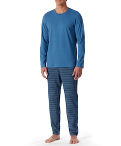 Heren pyjamaset blauw