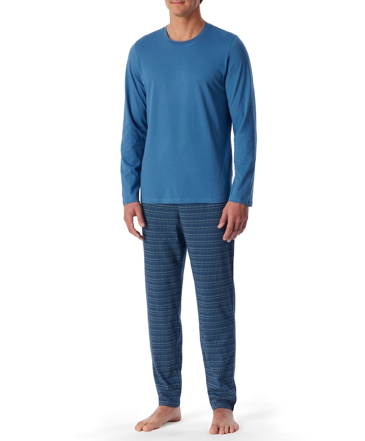 Heren pyjamaset blauw