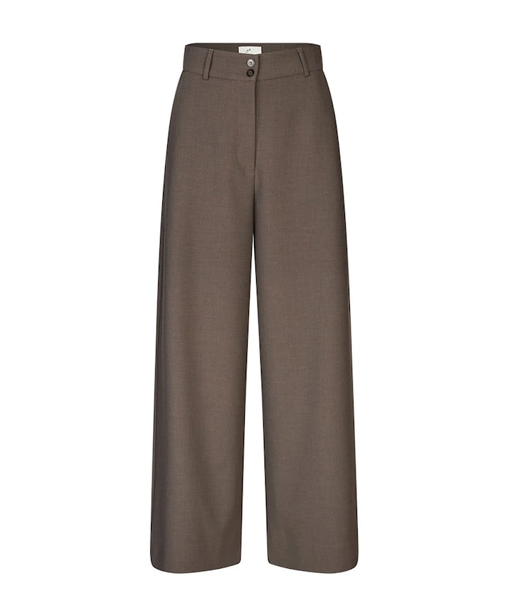 LAURAFV 826 MUD BROWN MELANGE dames broek bruin