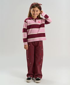Meisjes polo bordeaux