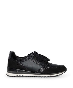 Lace-up dames sneakers zwart