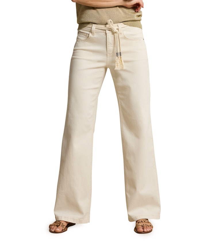 Colette & Belt dames jeans ecru