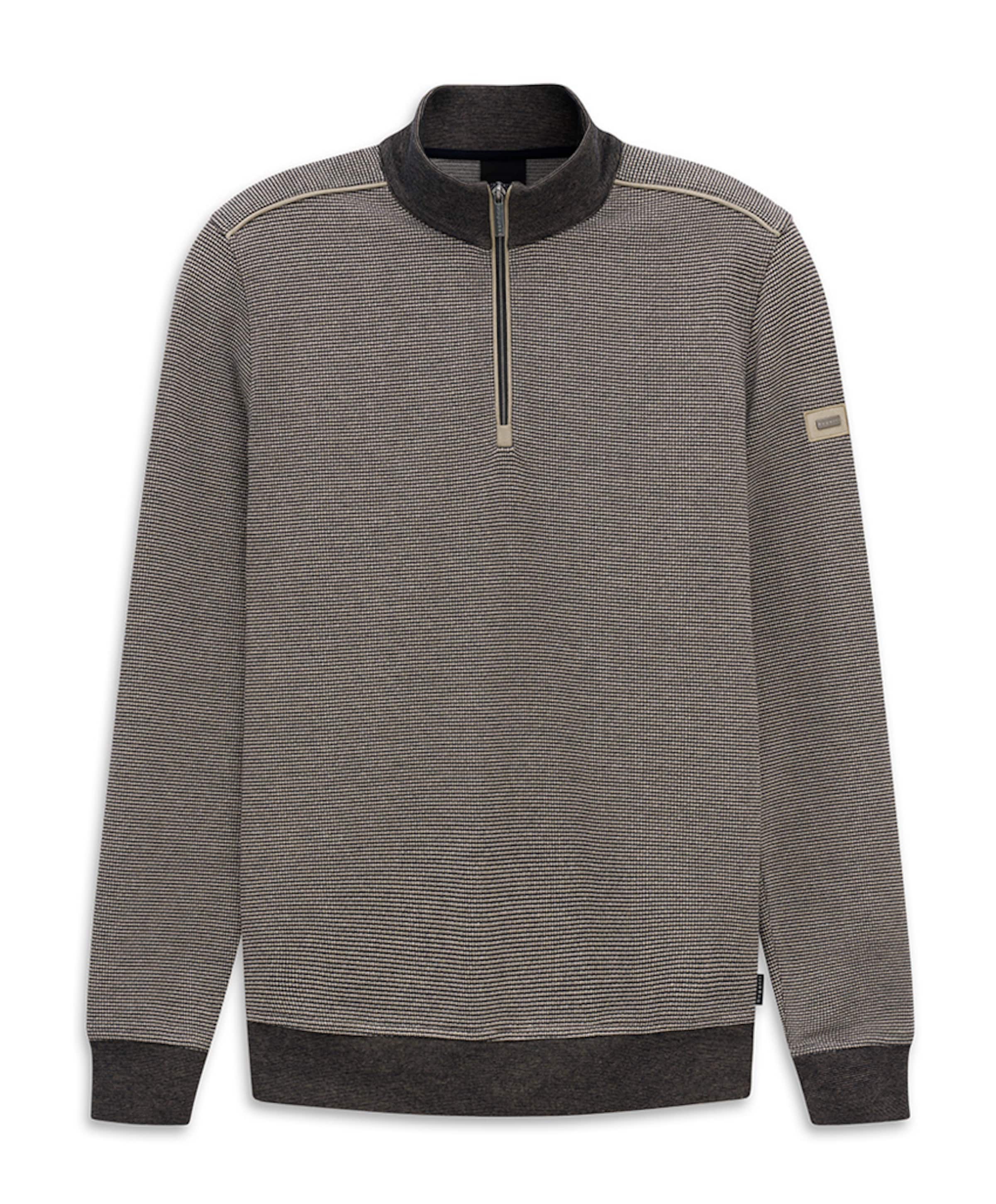 Heren trui met rits blauw