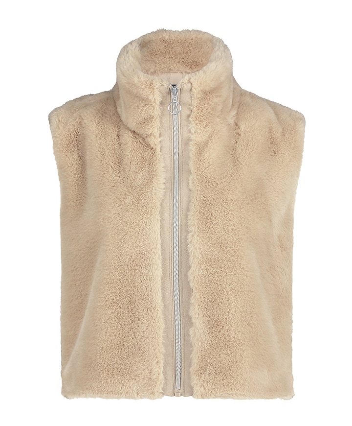 Dames gilet beige