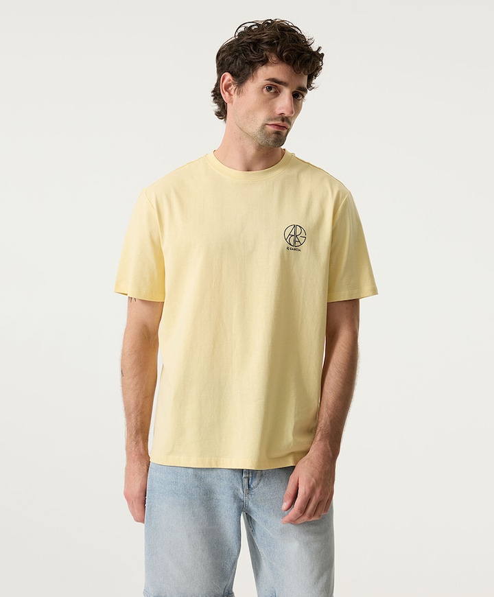 Heren T-shirt geel