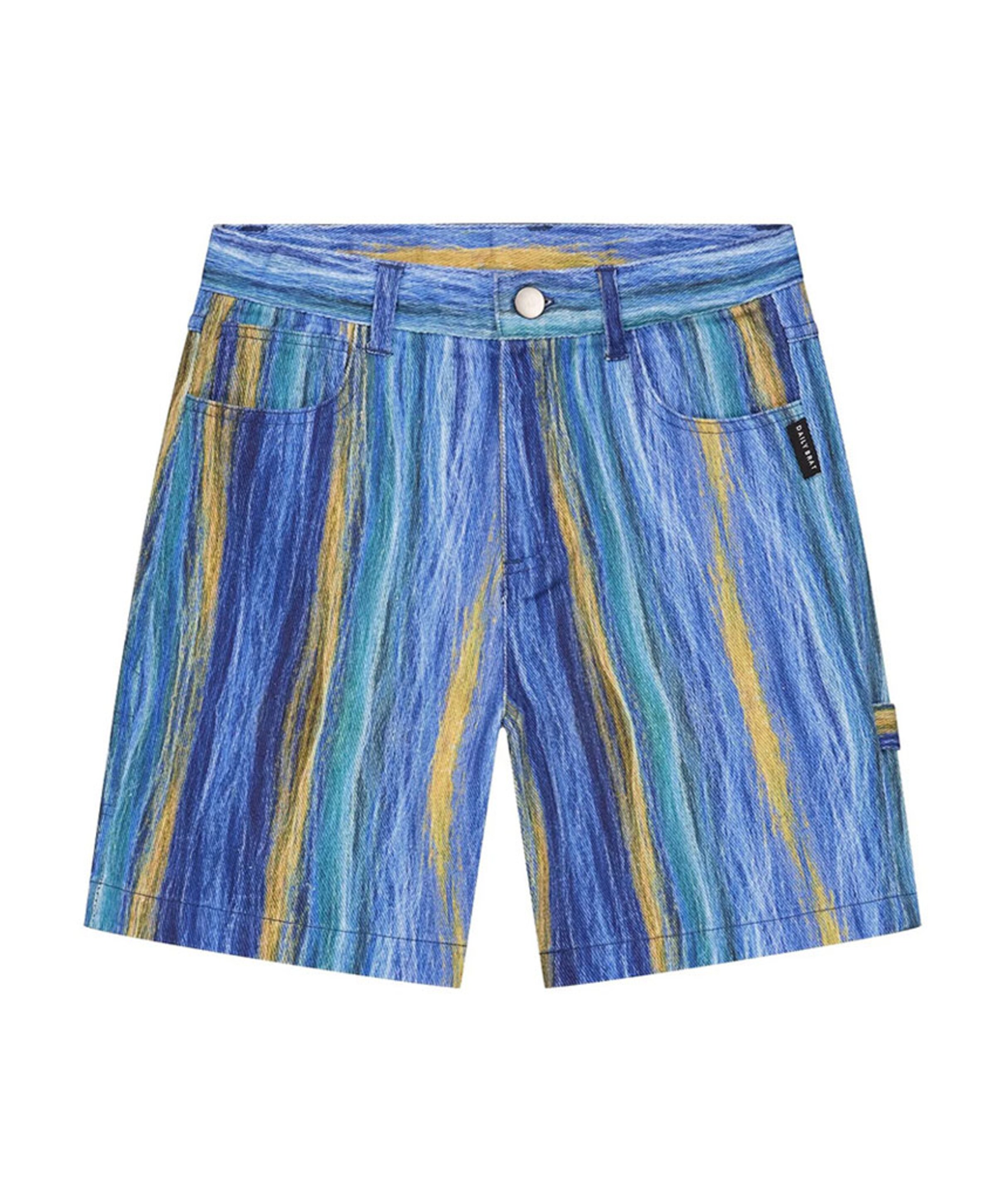 Starry night jongens korte broek blauw