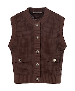 Dames gilet bruin