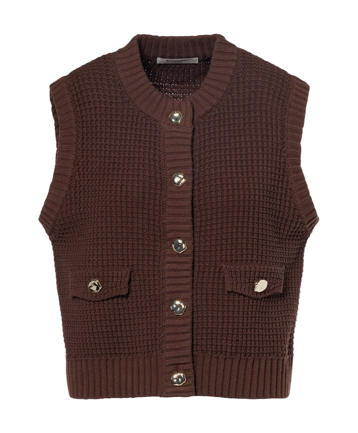 Dames gilet bruin