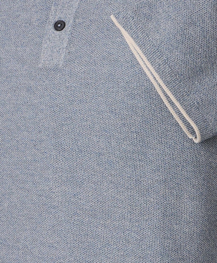 Heren polo blauw