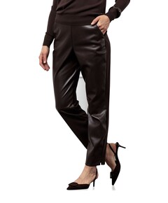 Anne faux leather broek bruin