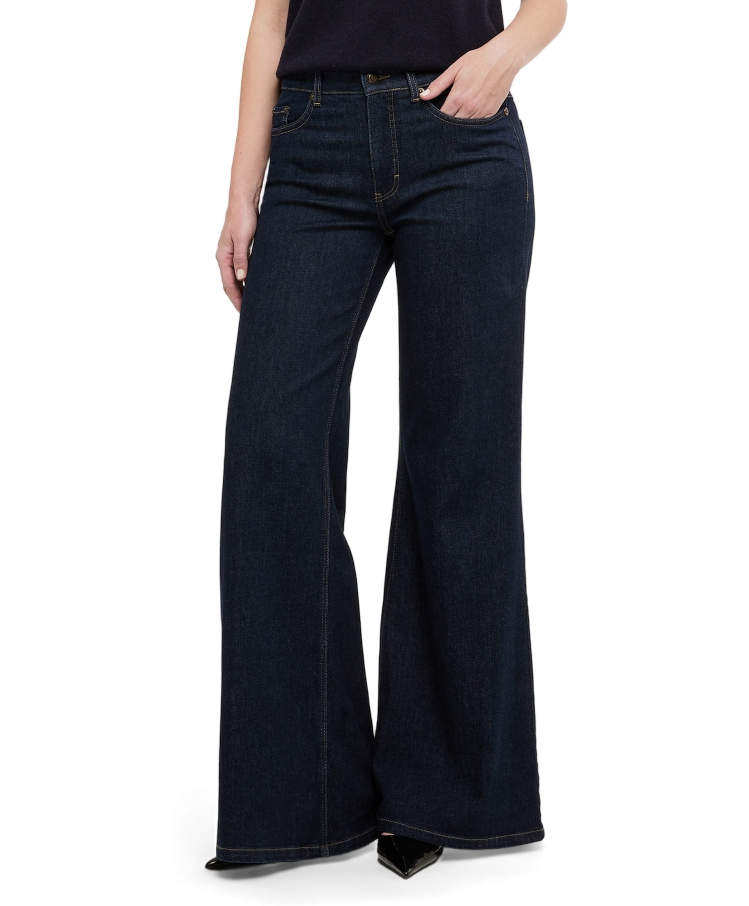 WIDE dames jeans blauw