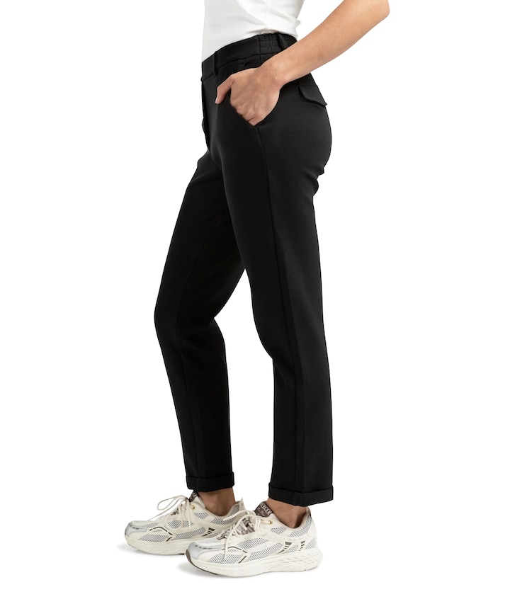 Zwarte scuba broek dames broek zwart