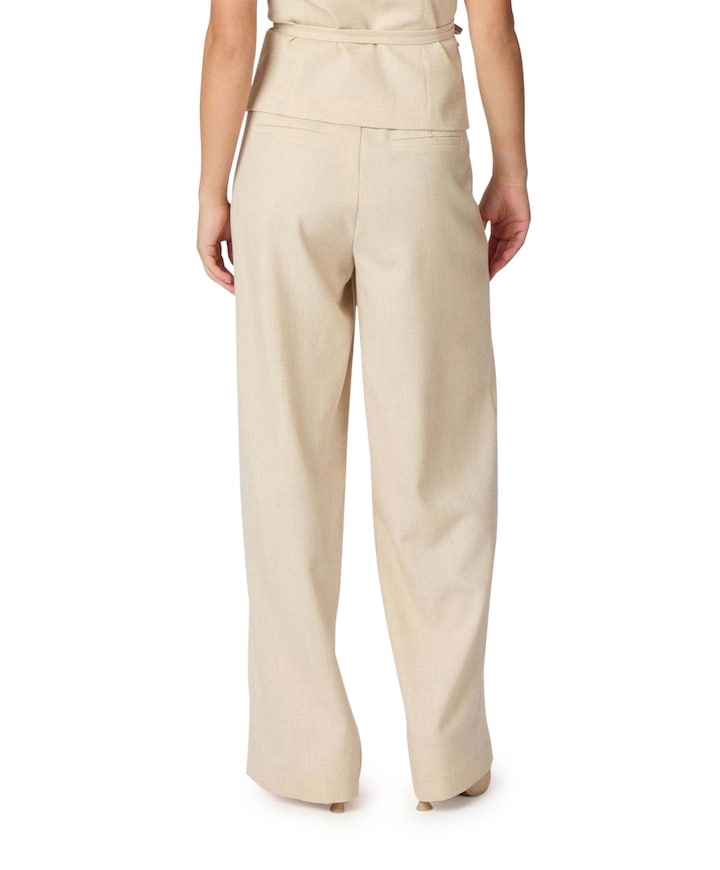 Emmett Melange dames broek beige