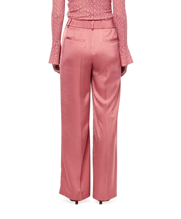 Jules satin smart dames broek rood