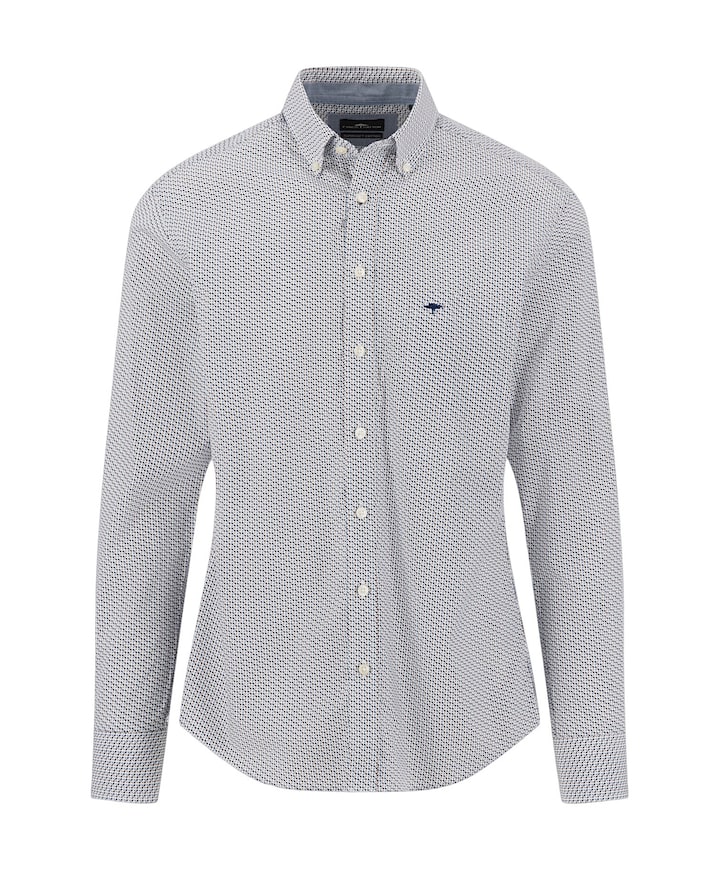 Heren overhemd lange mouw beige