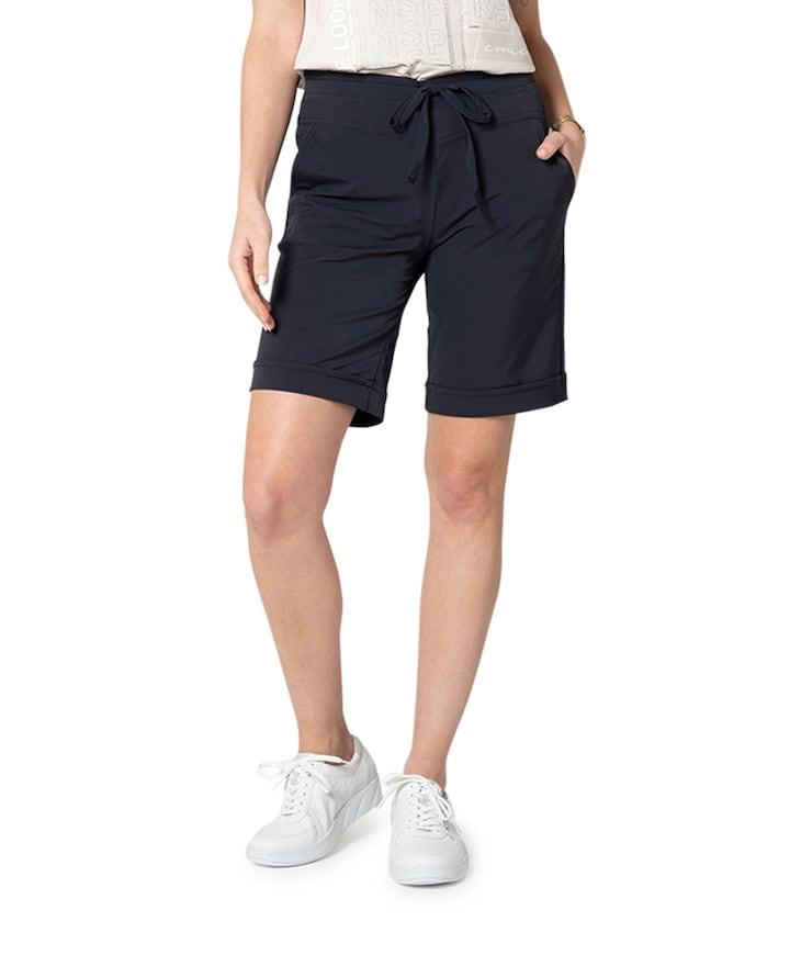 travel uni dames korte broek blauw