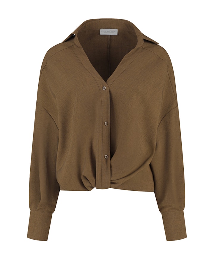 Dames blouse bruin