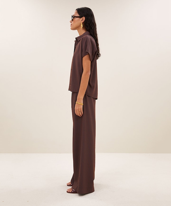 Dames blouse bruin