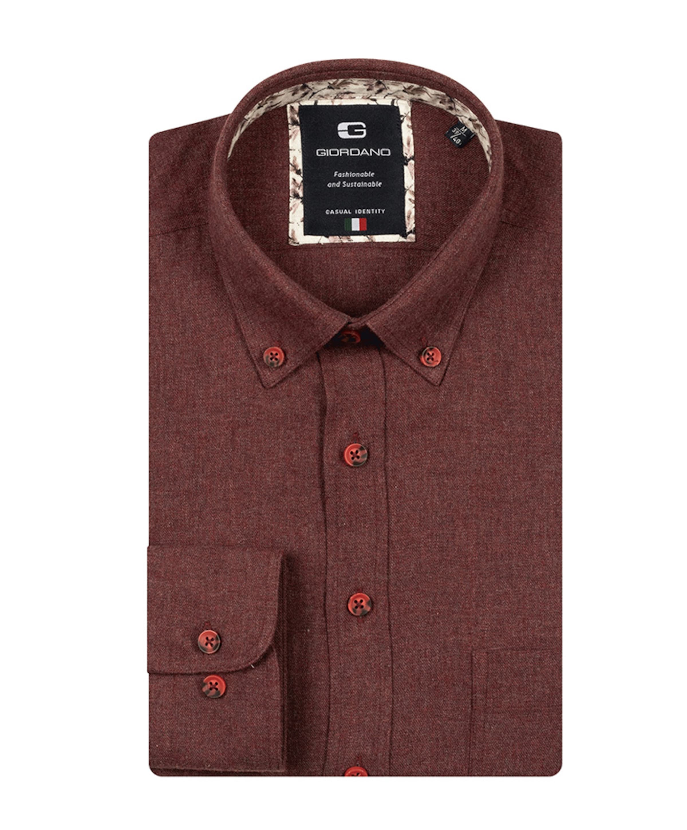 Overhemd lange mouw bordeaux