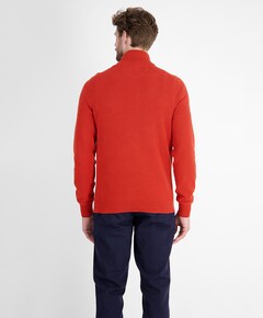 Heren trui met rits rood