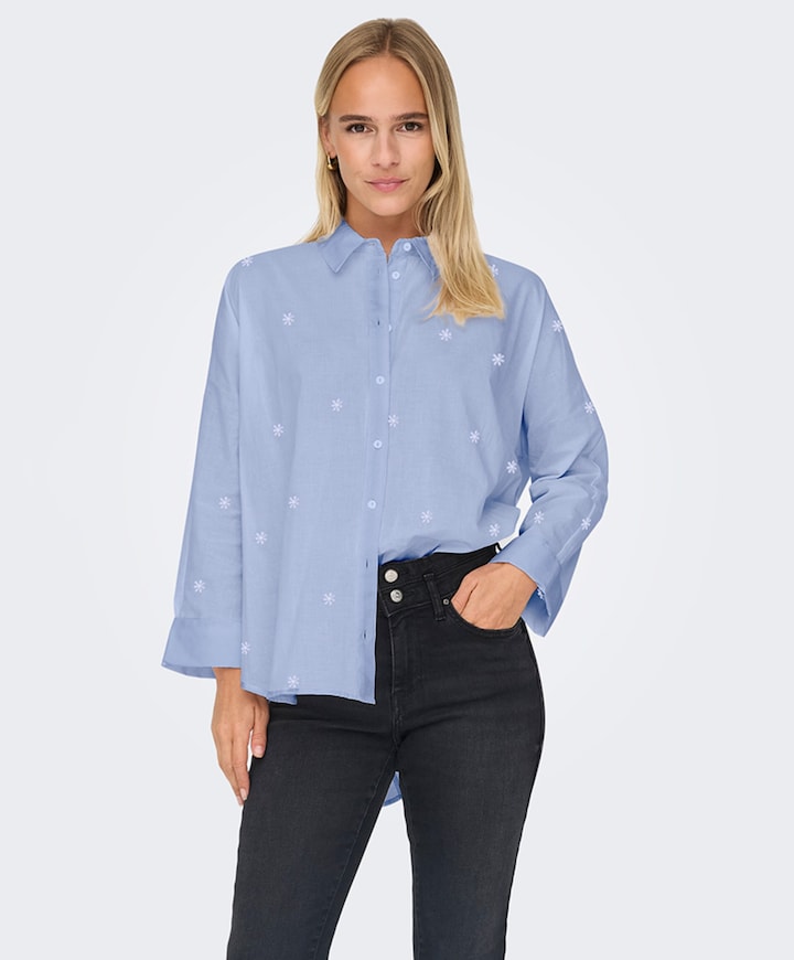 Dames blouse blauw