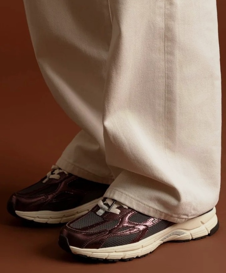 The Re-Run Cracked dames sneakers bordeaux