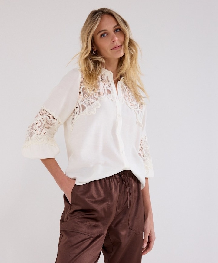 Dames blouse ecru