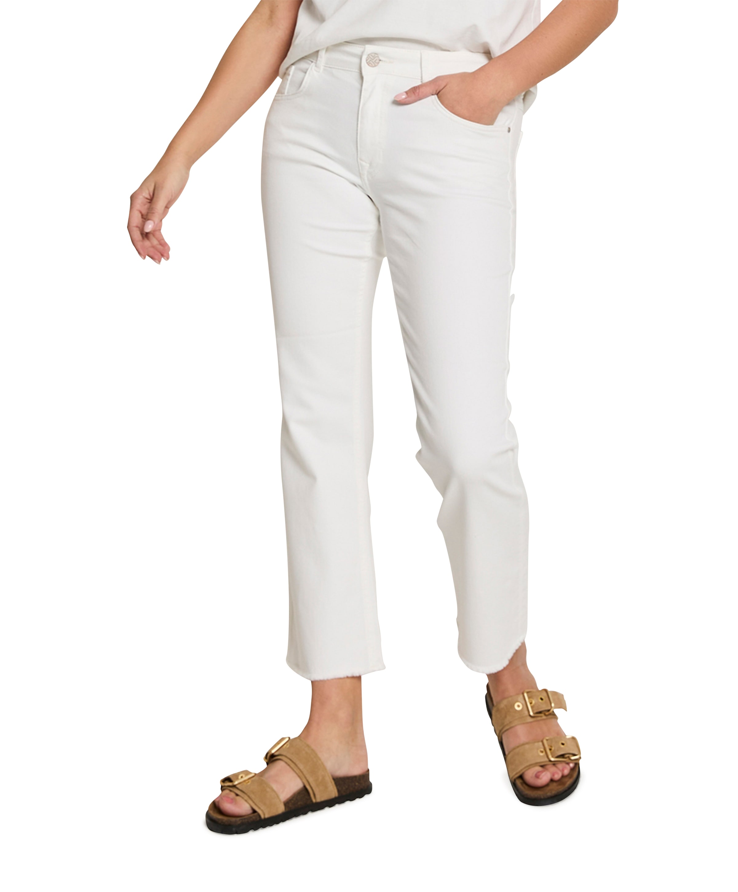 Mila (Mini Flare) - Color Denim - 0 dames jeans wit