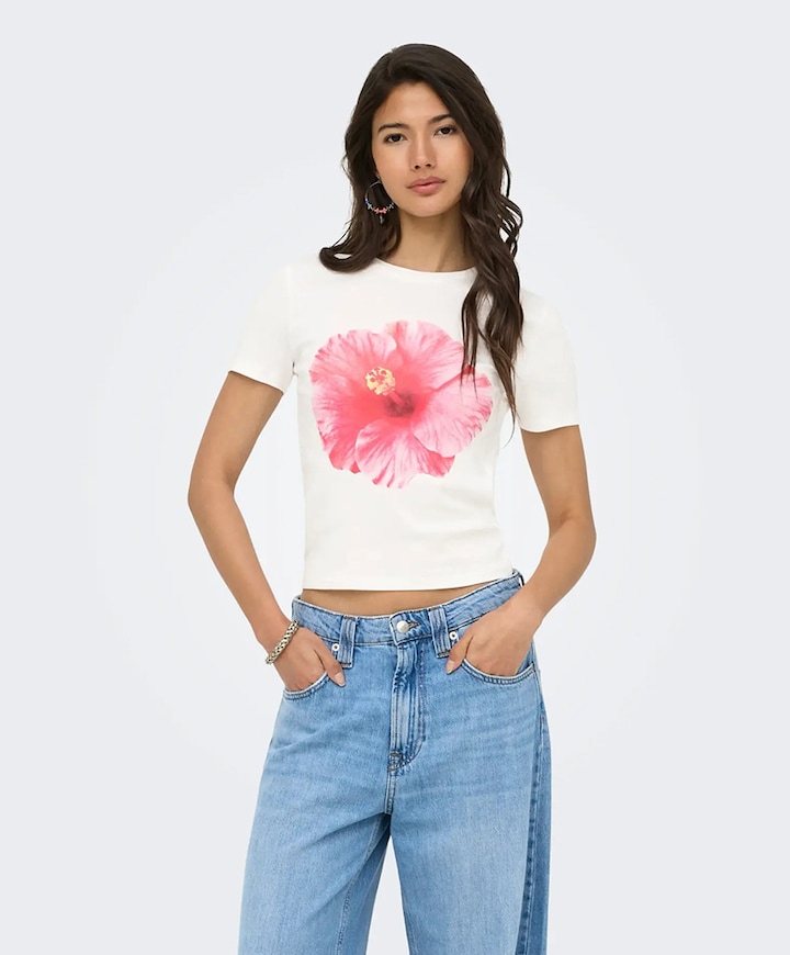 Dames T-shirt ecru