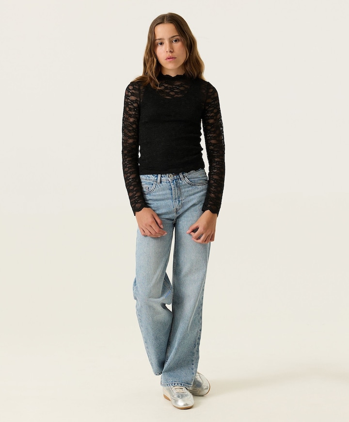 Meisjes longsleeve zwart