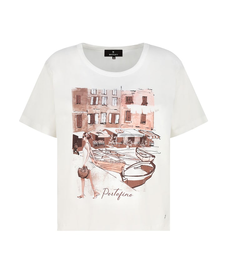 Dames T-shirt ecru